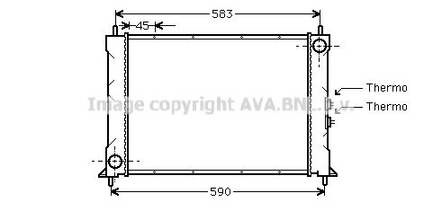 AVA QUALITY COOLING Радиатор, охлаждение двигателя AU2068